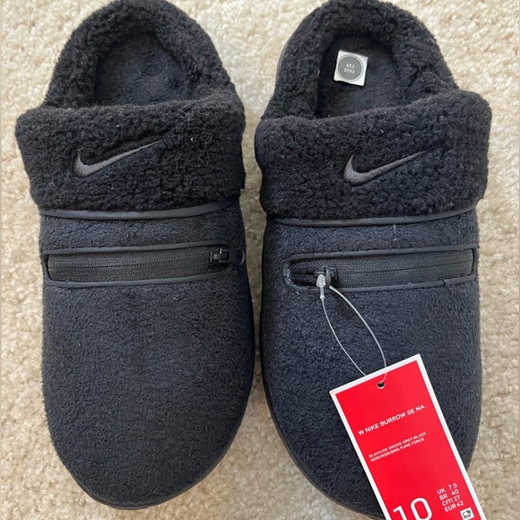 Nike Shoes - NWT Nike Burrow Women's Slippers, Size 10, Black